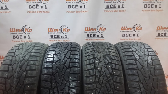 Шины зимние шипованные б/у Nokian Nordman 7 195/55 R16 91T